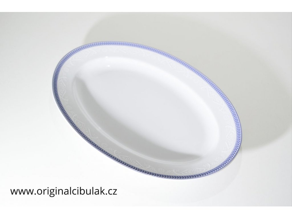 Misa kompótová Opál 13 cm čipka modrá Thun 1 ks český porcelán