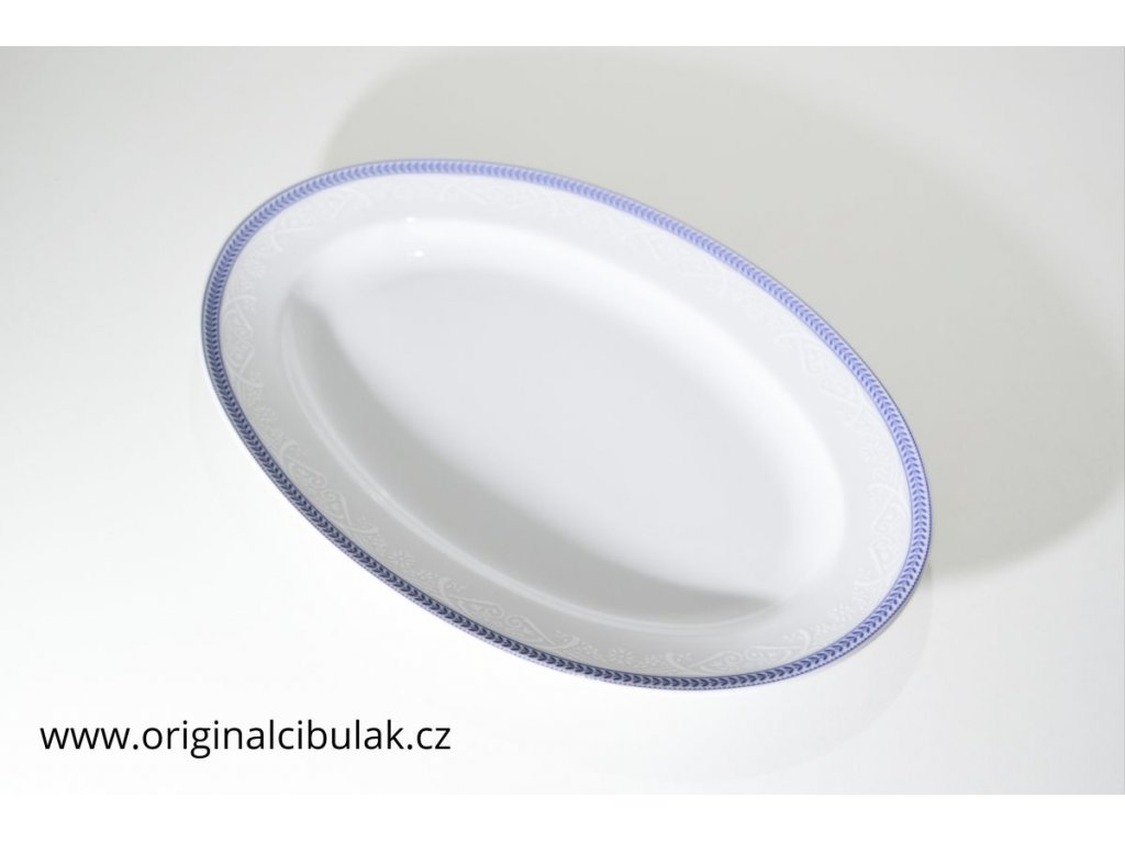 mísa kompotová  Opál  16 cm krajka modrá Thun  1 ks český porcelán