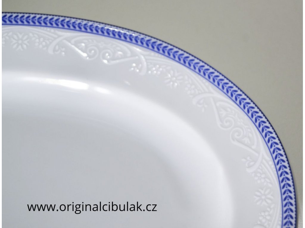 mísa kompotová  Opál  16 cm krajka modrá Thun  1 ks český porcelán