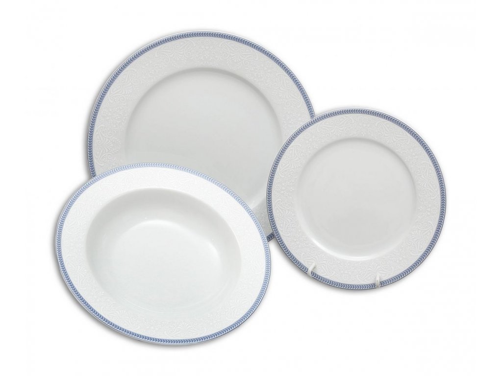 mísa kompotová  Opál  16 cm krajka modrá Thun  1 ks český porcelán