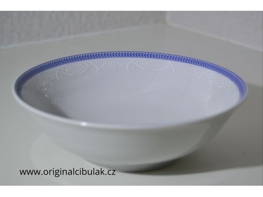 mísa kompotová  Opál  16 cm krajka modrá Thun  1 ks český porcelán