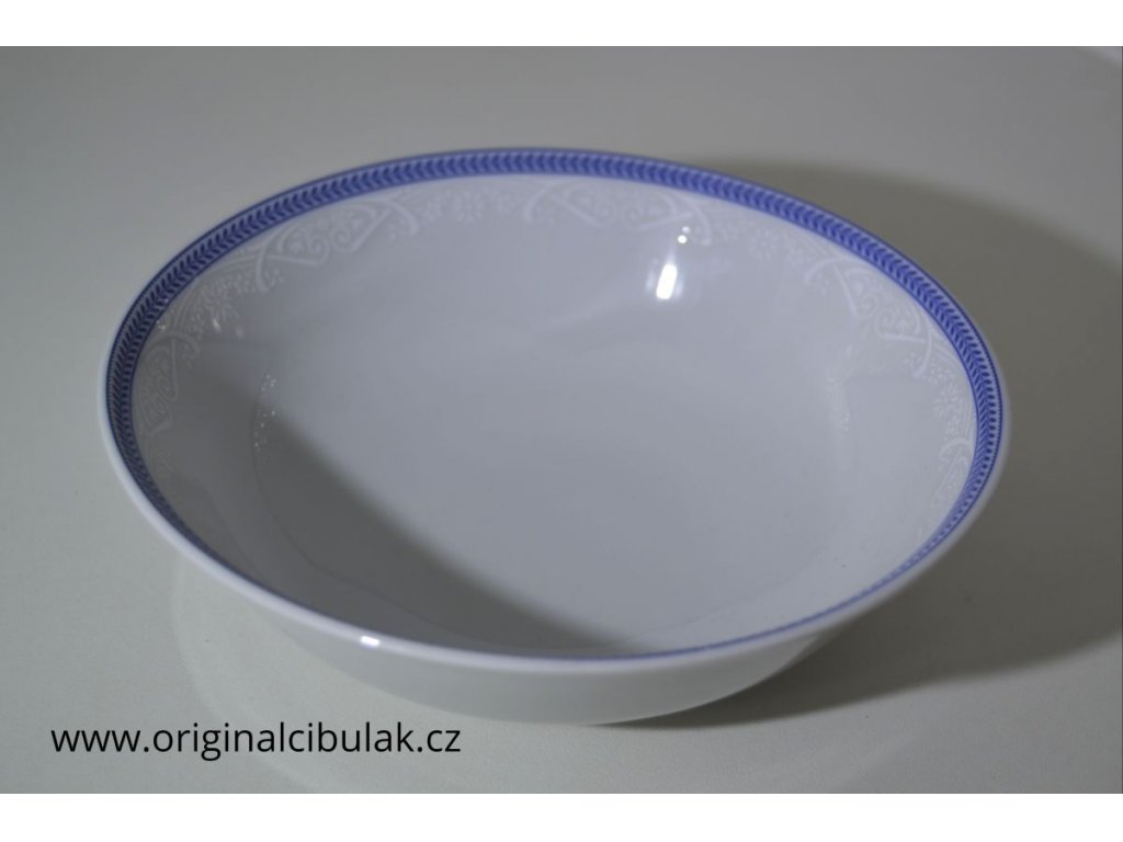 mísa kompotová  Opál  16 cm krajka modrá Thun  1 ks český porcelán