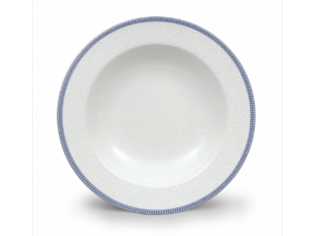 mísa kompotová  Opál  16 cm krajka modrá Thun  1 ks český porcelán
