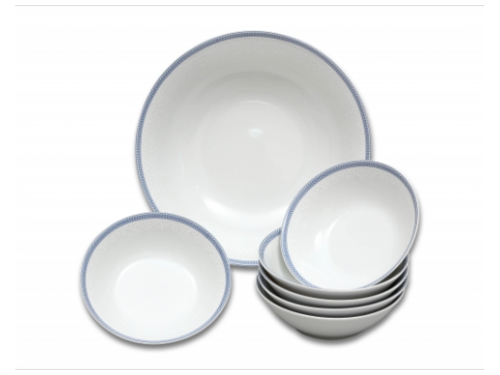 mísa kompotová  Opál  16 cm krajka modrá Thun  1 ks český porcelán