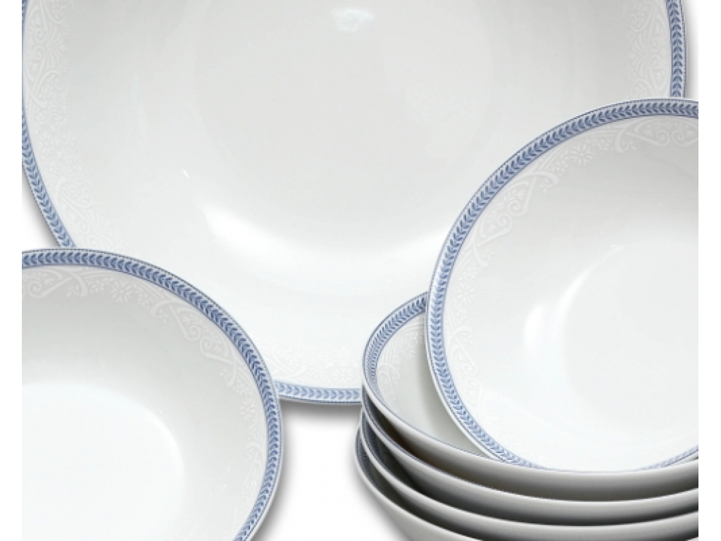 mísa kompotová  Opál  16 cm krajka modrá Thun  1 ks český porcelán
