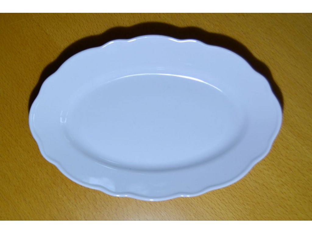 oval bowl 20 cm white Czech porcelain Dubí