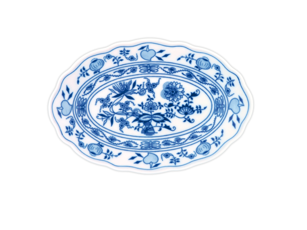 Zwiebelmuster Oval bowl 20cm Original Blue Onion Pattern Bohemia from Dubi