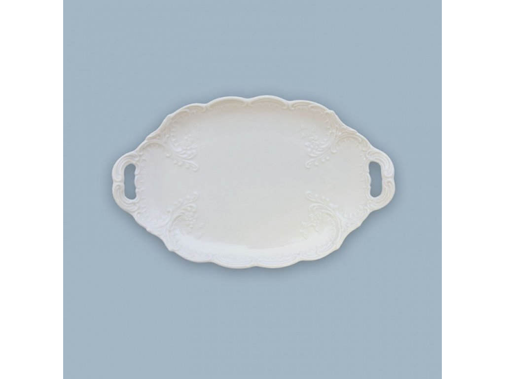 Oval porcelain bowl white Opera 25 cm Czech porcelain Dubí