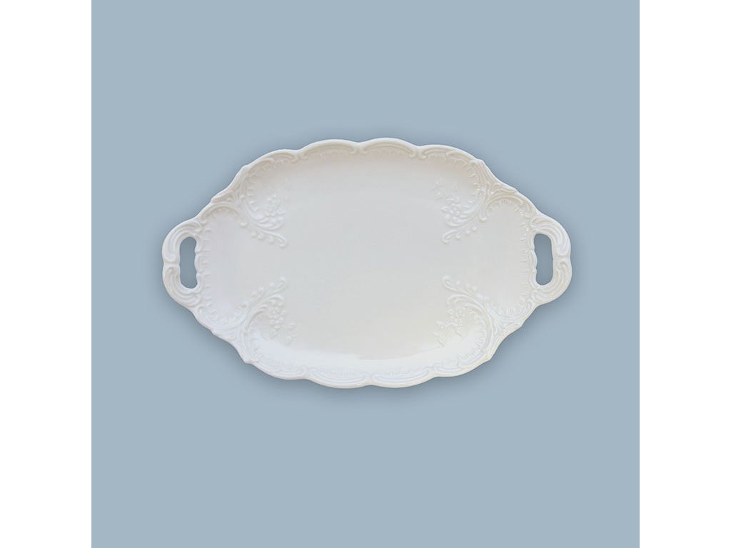 Misa oválna reliéfna Opera 25 x 15,5 cm 340g Český porcelán Dubí 