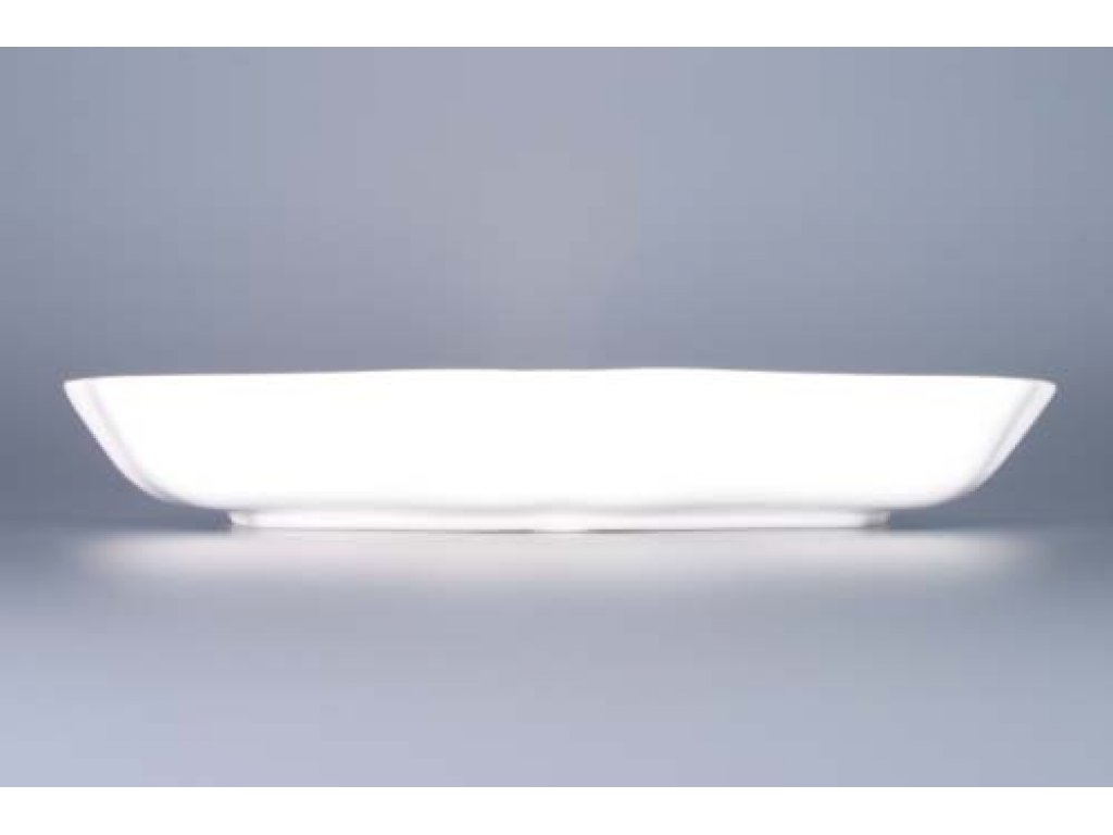 Weißes Porzellan dreieckige Salatschüssel 24 cm Tschechisches Porzellan Dubí 1.Qualität