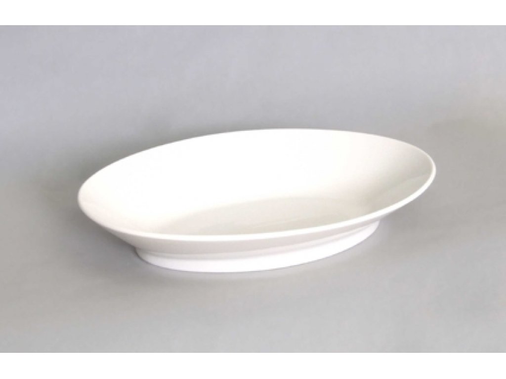 White porcelain oval spaghetti bowl 28cm Czech porcelain Bohemia
