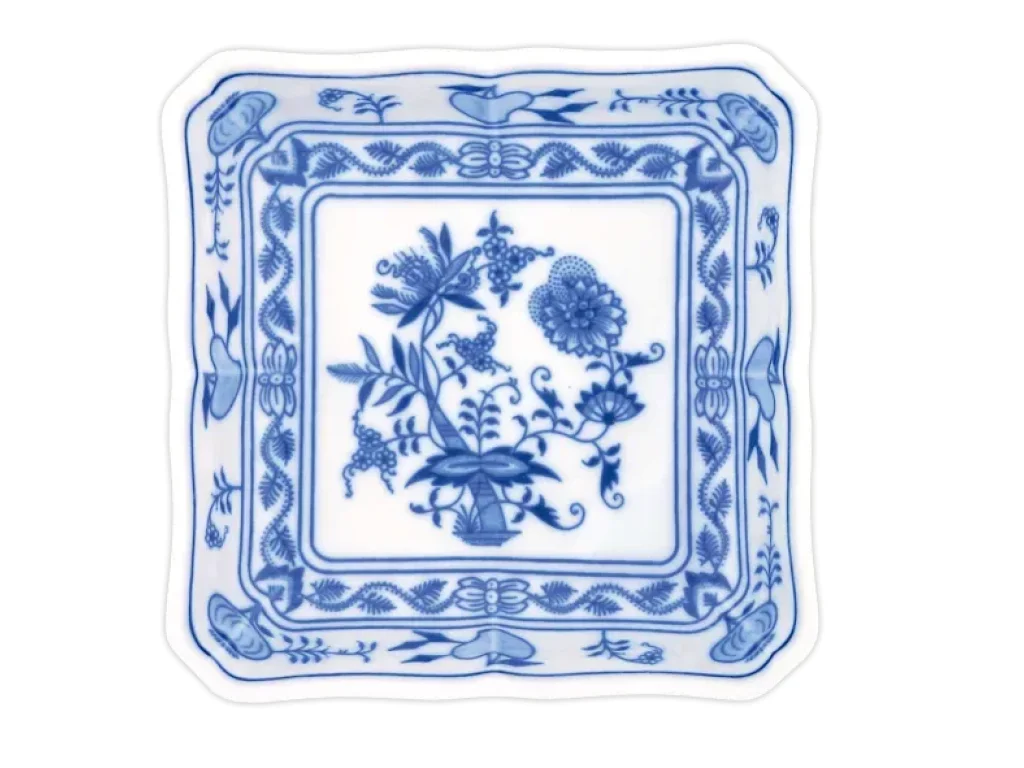 Zwiebelmuster Square salad bowl 24cm Original Blue Onion Pattern Bohemia from Dubi 