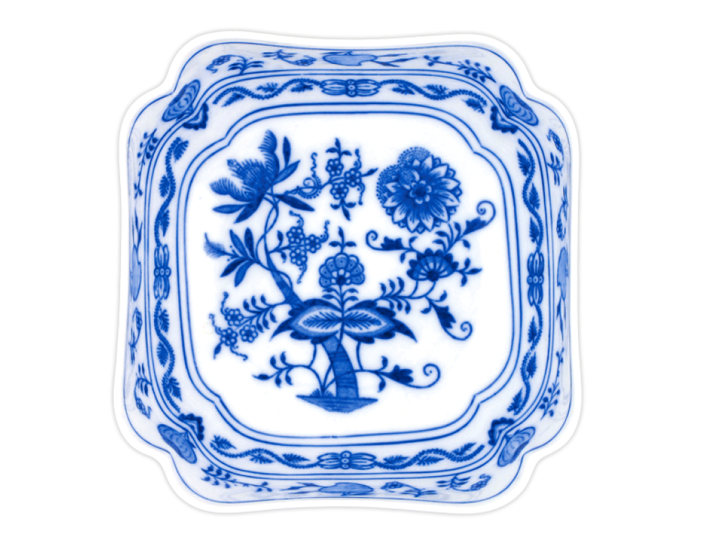 Cibulák Mísa salátová čtyřhranná  24cm vysoká Originál Český porcelán Dubí