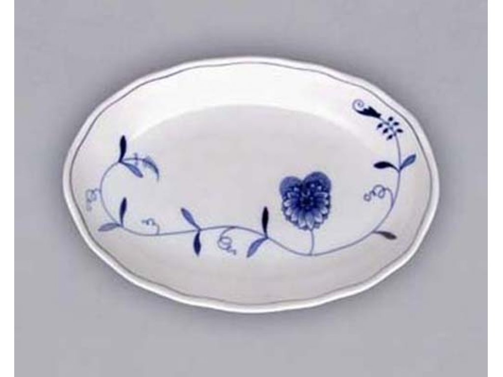 Eco Zwiebelmuster Oval Salad Dish 23cm,  Bohemia Porcelain from Dubi