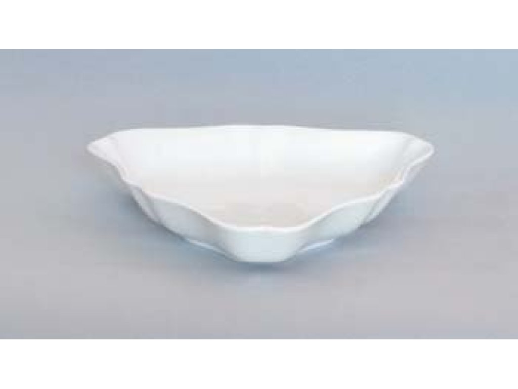 Mísa salátová tříhranná  19,5cm bílé Rokoko Český porcelán Dubí 