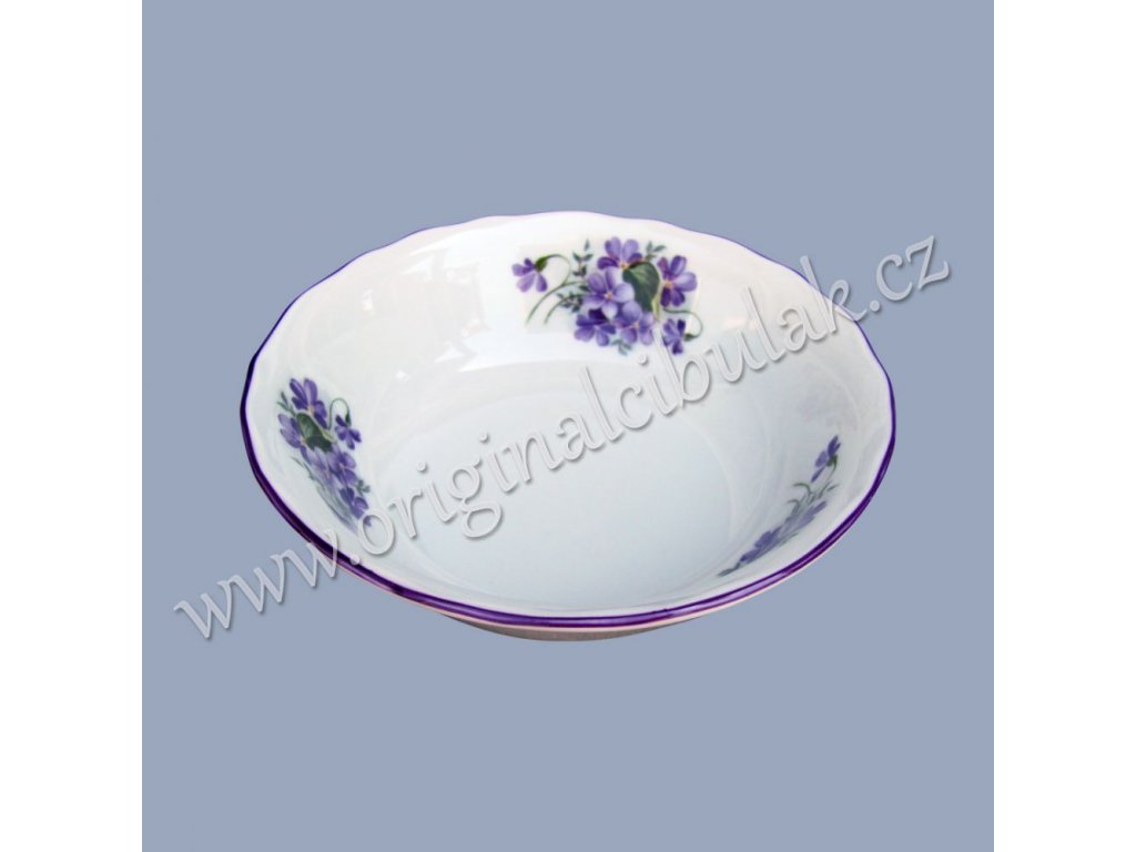 Compote bowl violet 14 cm Czech porcelain Dubí violet line