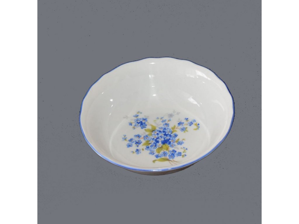 Bowl for compote 14 cm Czech porcelain Dubí blue line