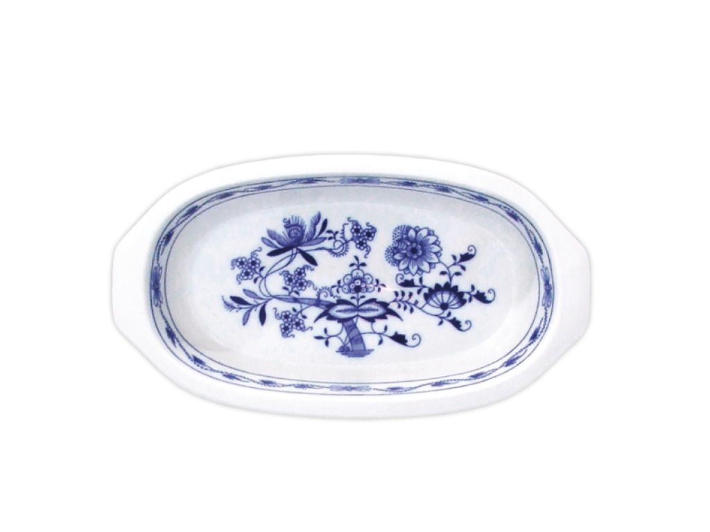Cibulák Miska zapékací oválná s oušky 25cm 0,40l Originál Český porcelán Dubí 