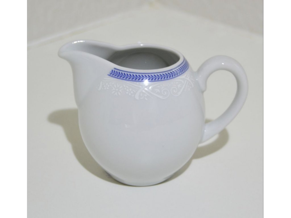 mlékovka 0,20 L opál krajka modrá 80136 Thun český porcelán