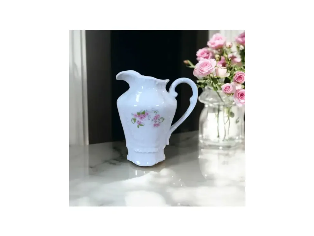 Mliekovka reliéfna Opera 0,40l Opera s ružou Český porcelán Dubí 