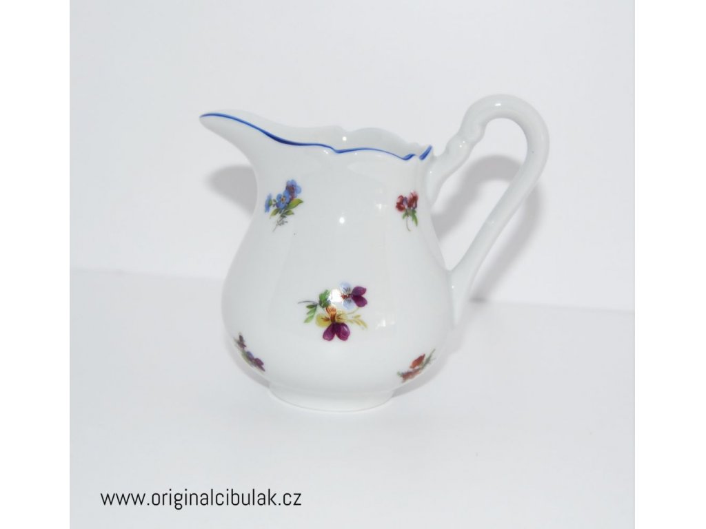 Milk jug 0,16 l Austrian blue line original porcelain Dubí
