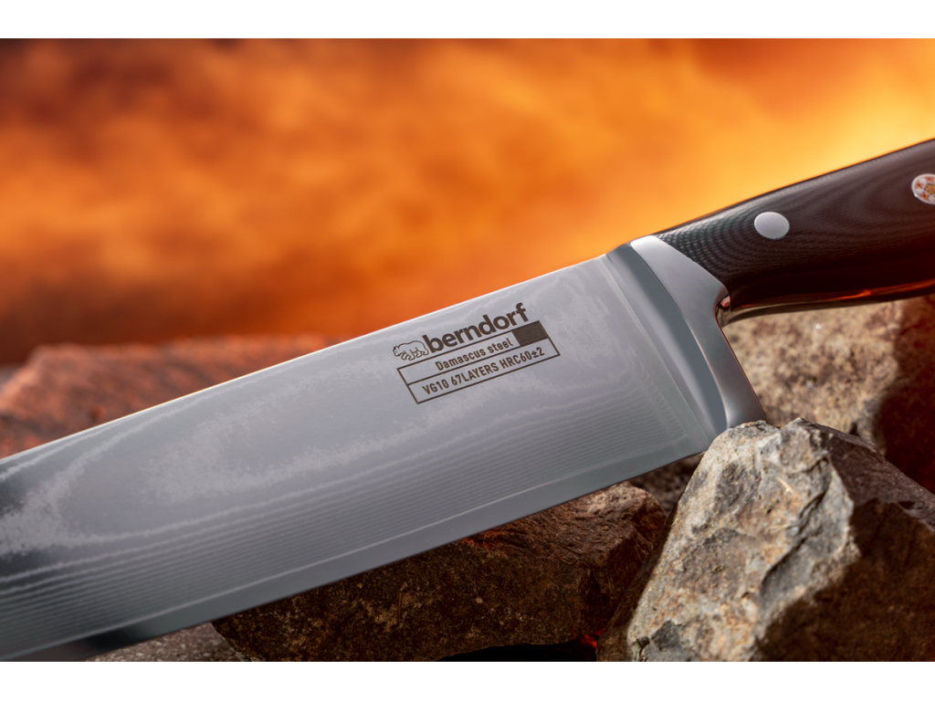 Santoku knife 21 cm Damascus steel Berndorf Profi Line Damascus