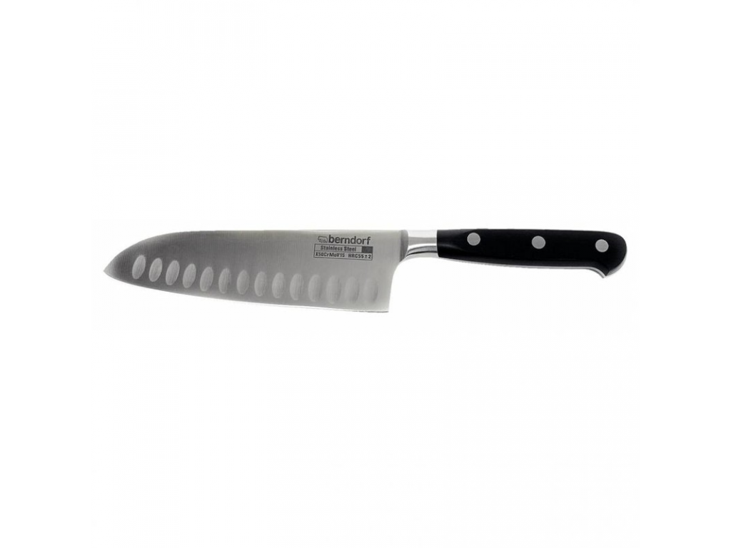 nůž Santoku  Sandrik Berndorf  ocel čepel 17 cm Profi Line na sýr ryby maso