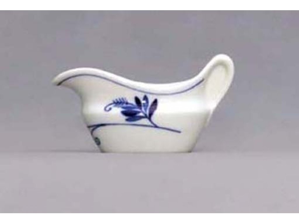 Cibulák omáčnik oválny  bez podstavca s uchom - ECO cibulák  0,10 l cibulový porcelán originálny cibulák Dubí