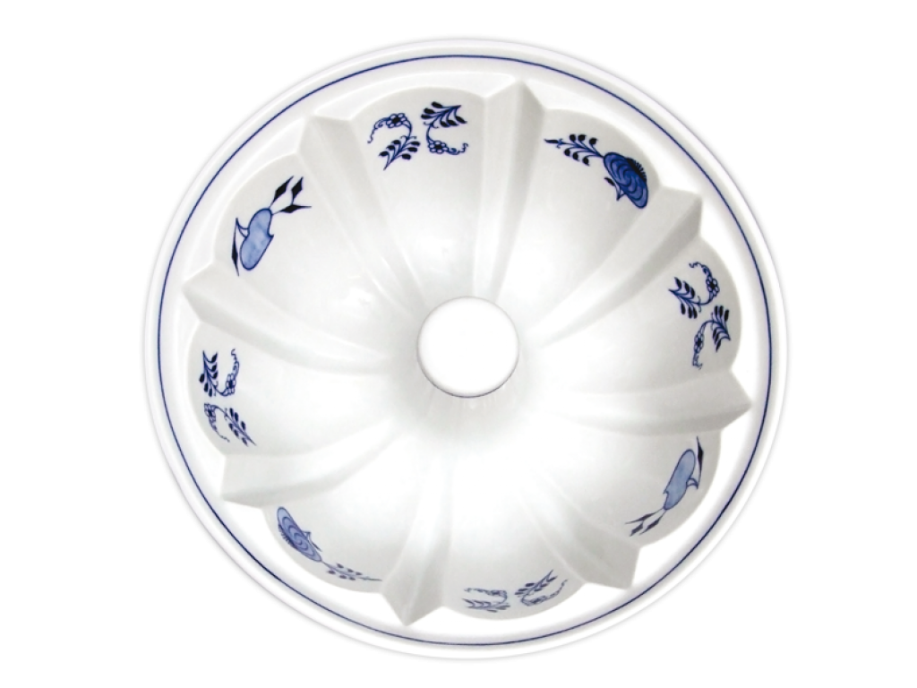  ZELENÝ Cibulák Pečící forma  bábovka 27,2cm x 13cm 1,8 l Originál Český porcelán Dubí 