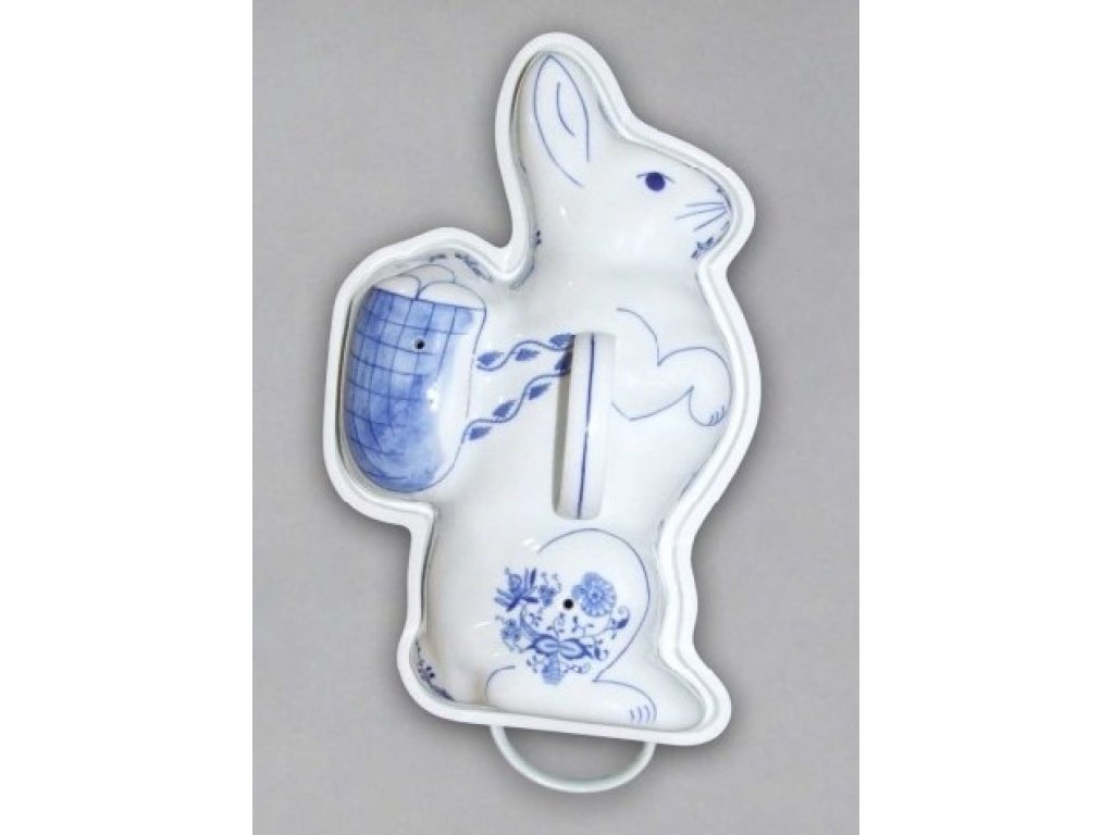 Zwiebelmuster Backing Dish Easter Bunny,Original Bohemia Porcelain from  Dubi