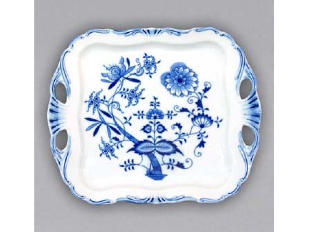 Cibulák podnos AIDA štvorcový 30 cm cibulový porcelán originálny cibulák Dubí