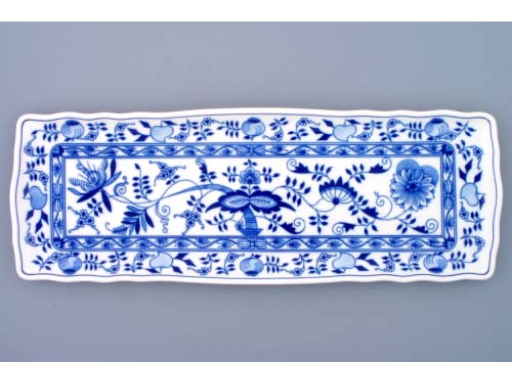 Cibulák podnos 45  cm cibulový porcelán, originálny cibulák Dubí,2. akosť
