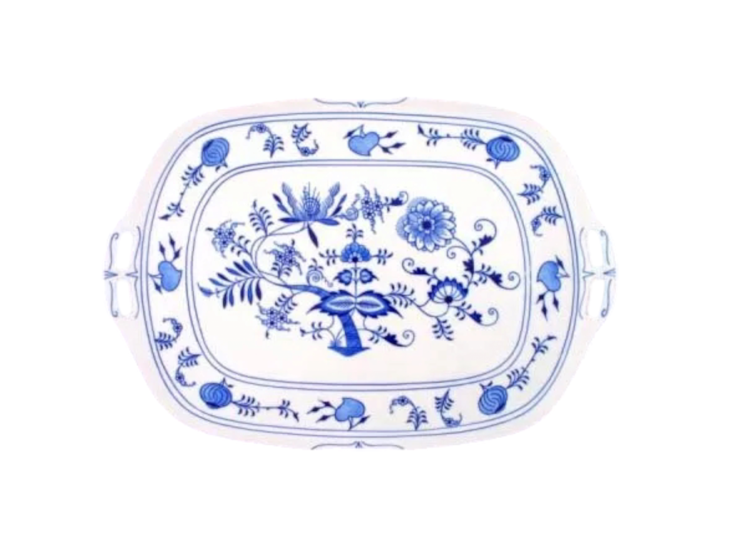 Cibulák Podnos štvorhranný 48cm Originálny Český Porcelán Dubí
