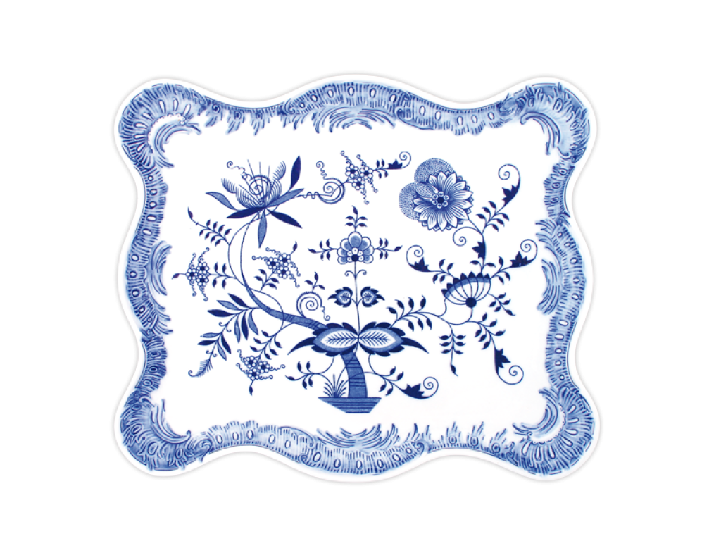 Cibulák Podnos ozdobný  45cm Originál Český porcelán Dubí 