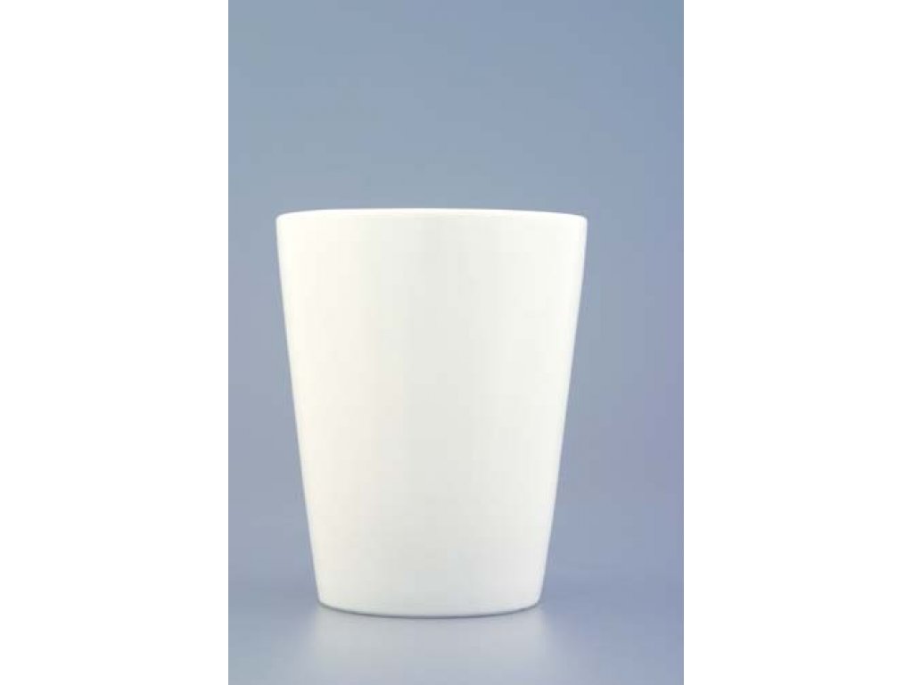 Glass Bohemia White, 0,25 l, design by prof. arch. Jiří Pelcl, onion porcelain Dubí