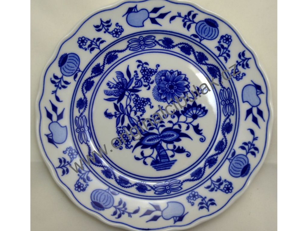 Cibulák tanier dezertný 19 cm - originál cibulák cibuľový porcelán Dubí