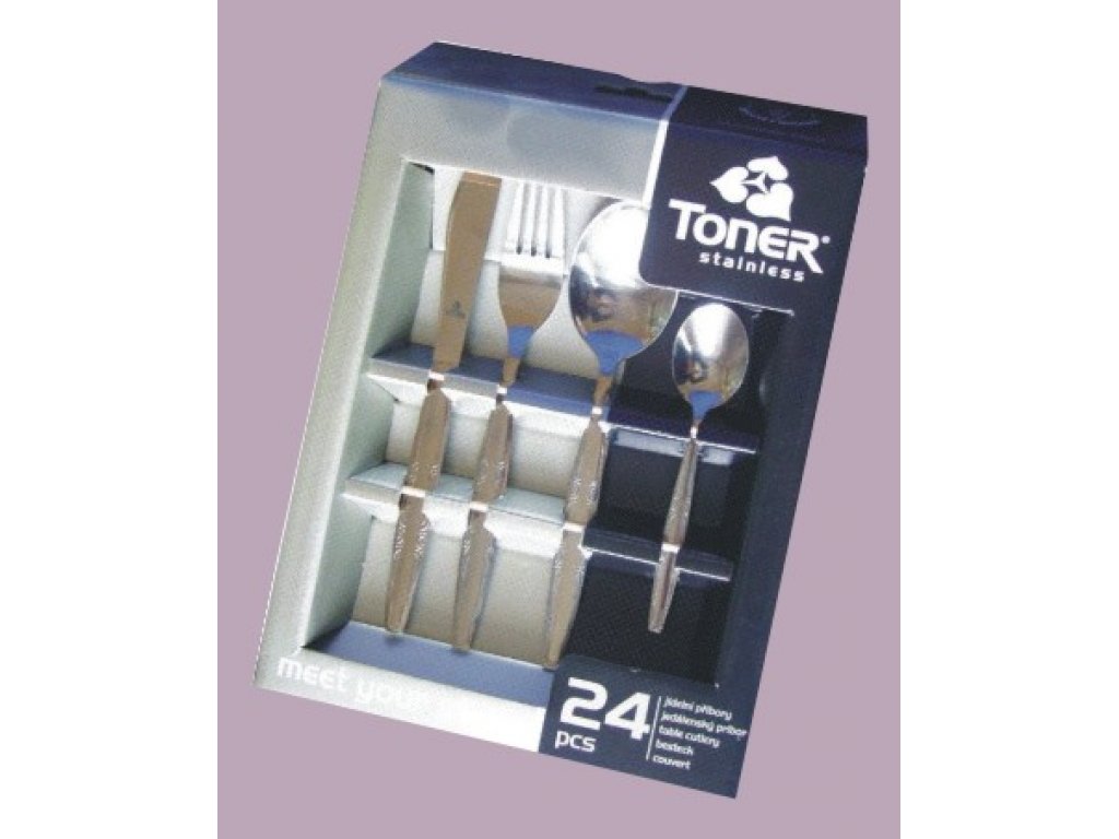 Cutlery TONER Lido dining set 24 pcs for 6 persons stainless steel 6010