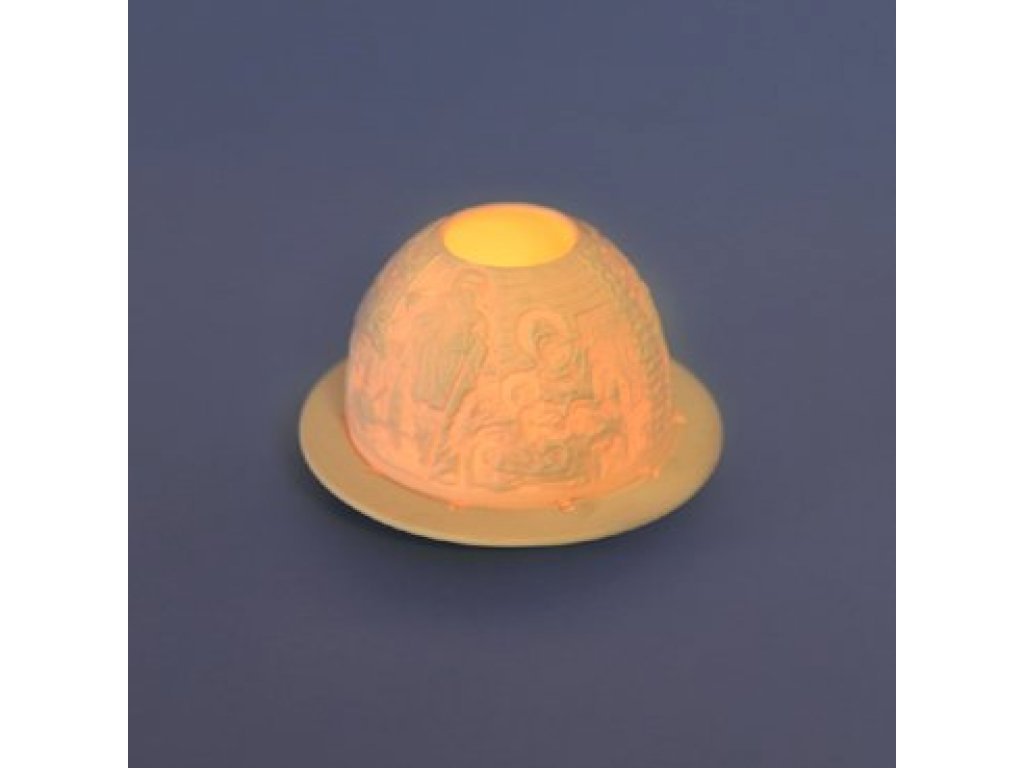 Průsvitka betlém 12,5 x 8,2cm Český porcelán Dubí 