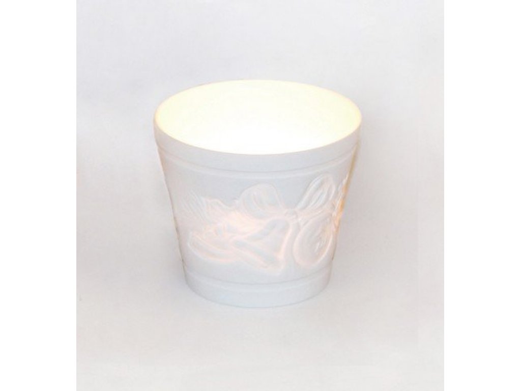 Christmas with candle 9.3x8cm 110g transparencies Bohemia porcelain Dubí 
