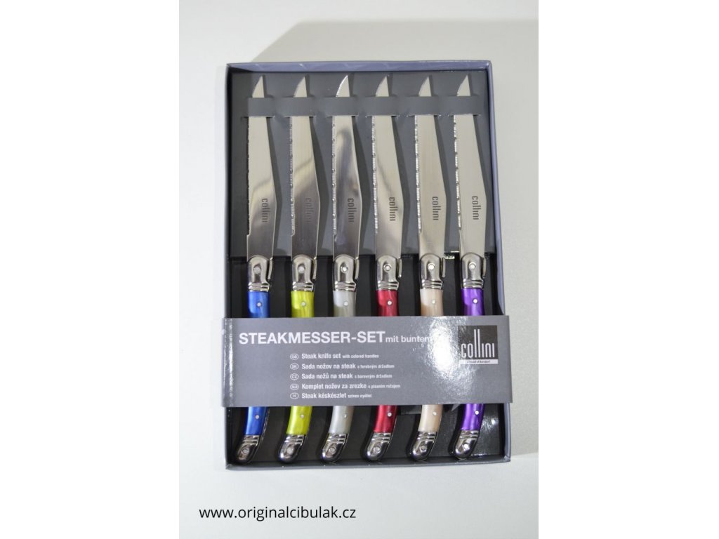 steak knife set 6 pcs coloured Berndorf Collini