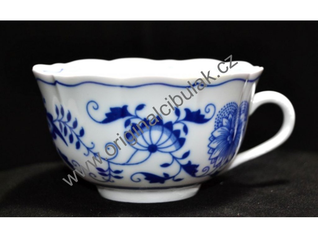 šálek a podšálek C/1+ZC1 (zrcadlový podšálek) čajový 0,20 l originální český porcelán Dubí 2.jakost