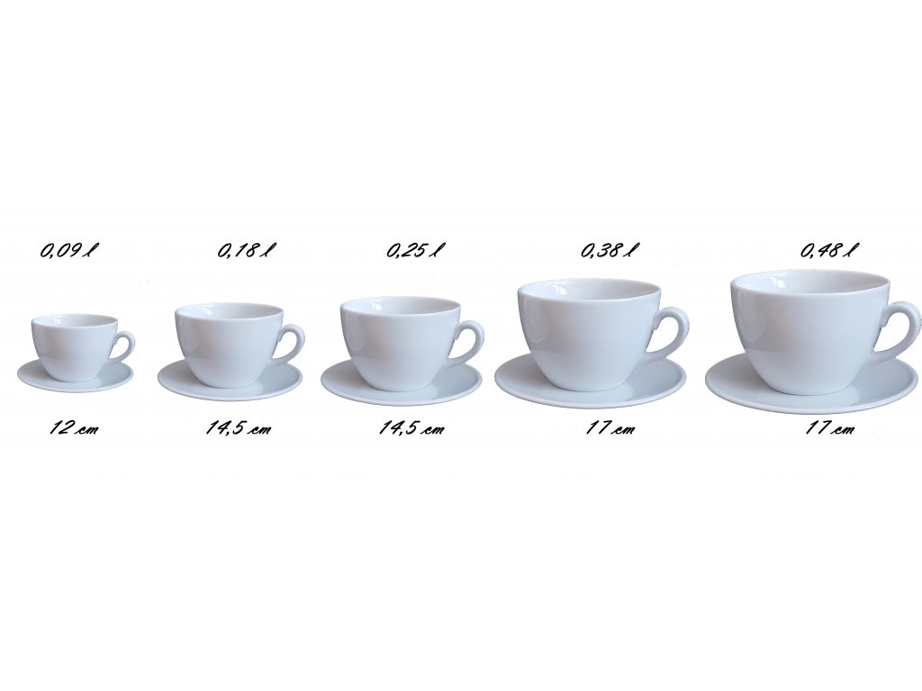 Šálek Milada  0,09 l 130g široký Český porcelán Dubí 