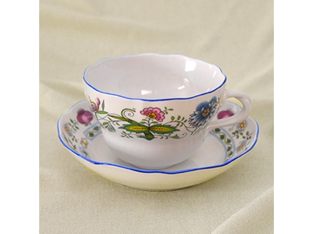 Šálek + podšálek D + D 0,35 l NATURE barevný cibulák, cibulový porcelán,originální cibulák Dubí