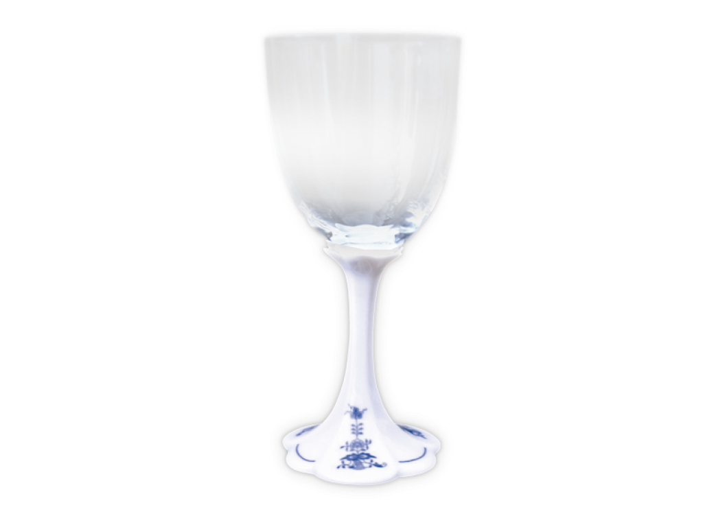 Cibulák Sklenička lístečky 99B03 17,5cm Originál Český porcelán Dubí 