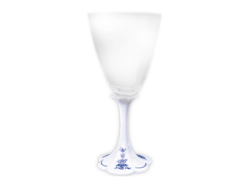 Cibulák Sklenička  lístečky 99B04 18cm Originál Český porcelán Dubí