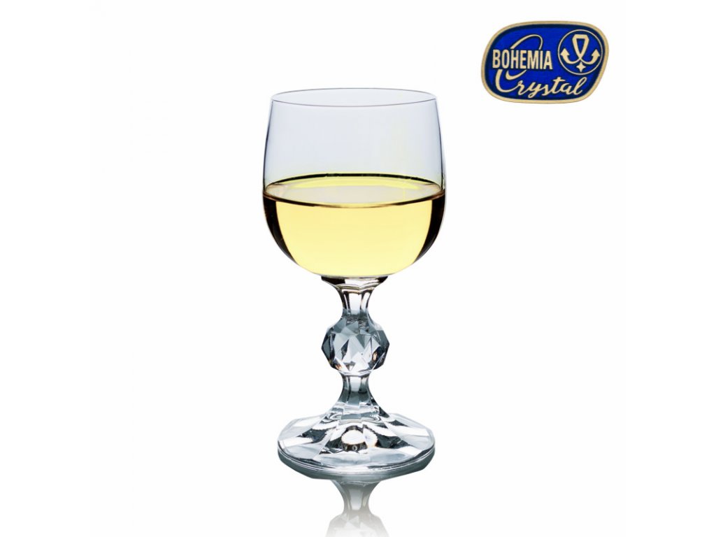 Wine glasses white Claudia 190 ml 6 pcs Crystalex CZ