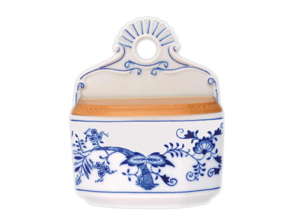 Cibulák Soľnička závesná s viečkom 0,70l bez nápisu Originálny Český Porcelán Dubí 