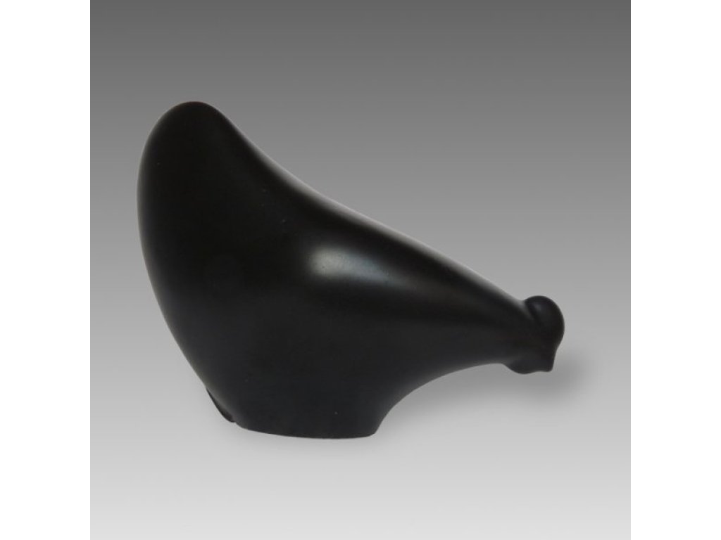 Huhn 10,4 x 4,5 x 7,5 cm SCHWARZ Bohemia Porzellan Dubí