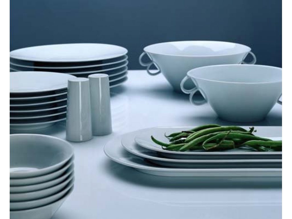 Souprava jídelní Bohemia White - design prof. arch. Jiří Pelcl, cibulový porcelán Dubí