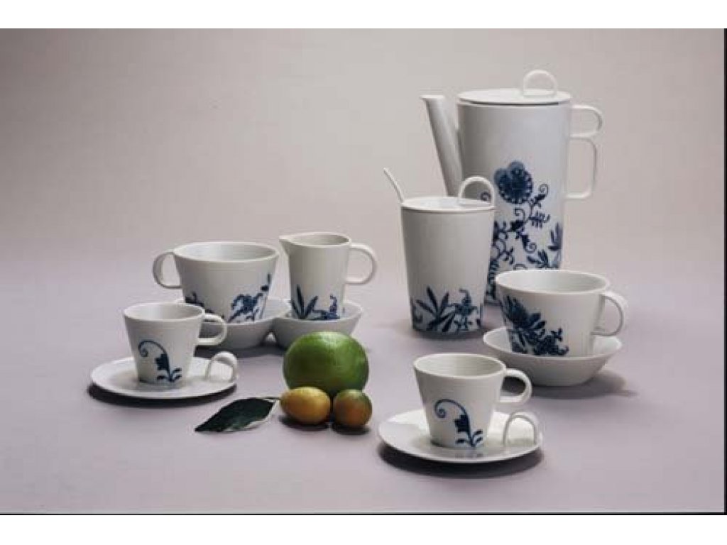 Souprava kávová Bohemia Cobalt - design prof. arch. Jiří Pelcl, český porcelán Dubí